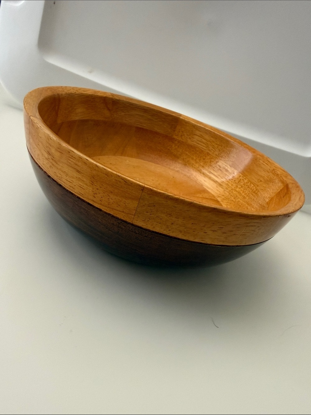 Two-Toned Hardwood Home Decoration Bowl - Picture 5 of 16